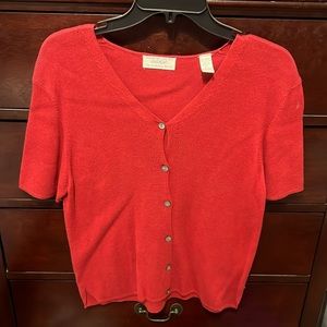 Red Lord and Taylor Button Up (size PL)